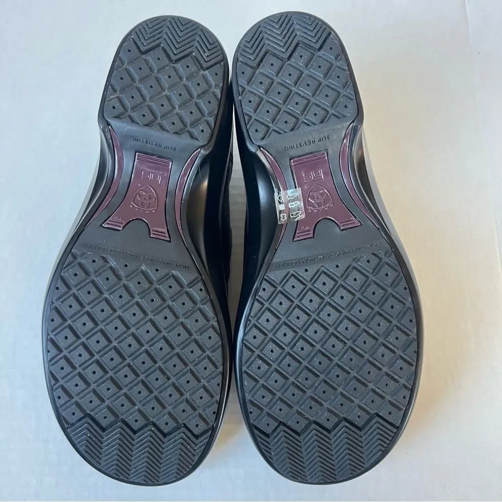 Ariat Work Hera Expert Slip Resistant Workwear Black Clogs Slip on Shoes SZ 10 - Picture 9 of 15